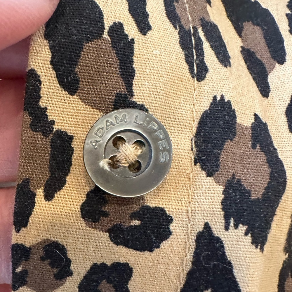 Adam Lippes Leopard Print Poplin Trapeze Top - Picture 9 of 11